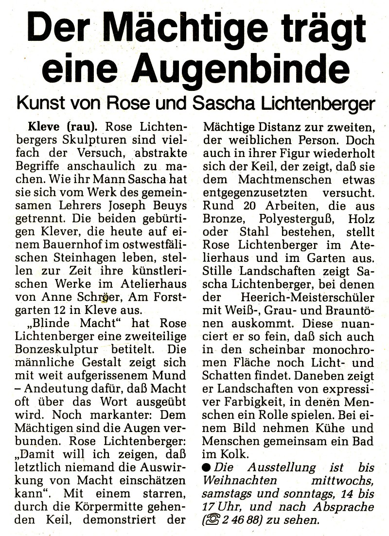 Abbildung: Der Mächtige trägt eine Augenbinde