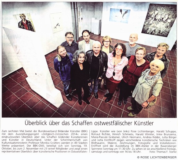 Abbildung: Überblick über das Schaffen ostwestfälischer Künstler