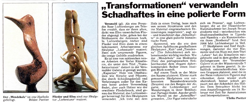Abbildung: »Transformationen« verwandeln Schadhaftes in eine polierte Form