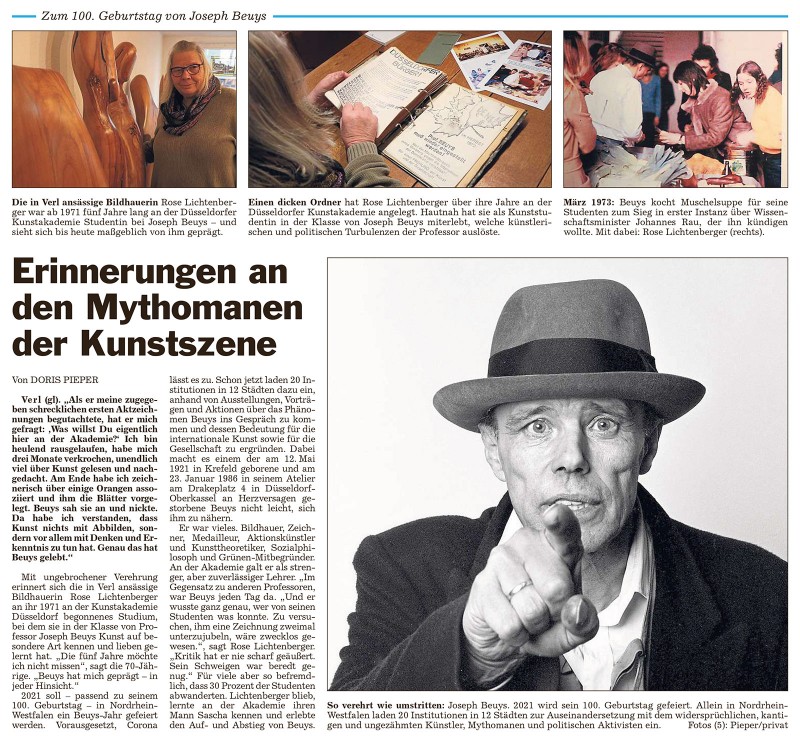 Abbildung: Erinnerungen an den Mythomanen Beuys